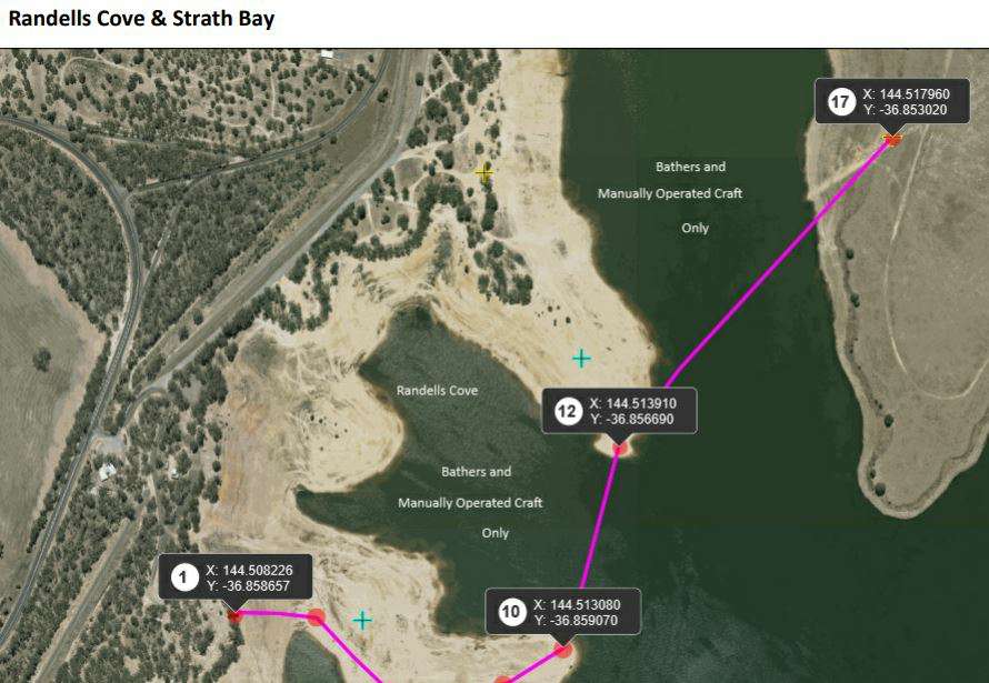 Randells Cove - Strath Bay map, link opens in a new window